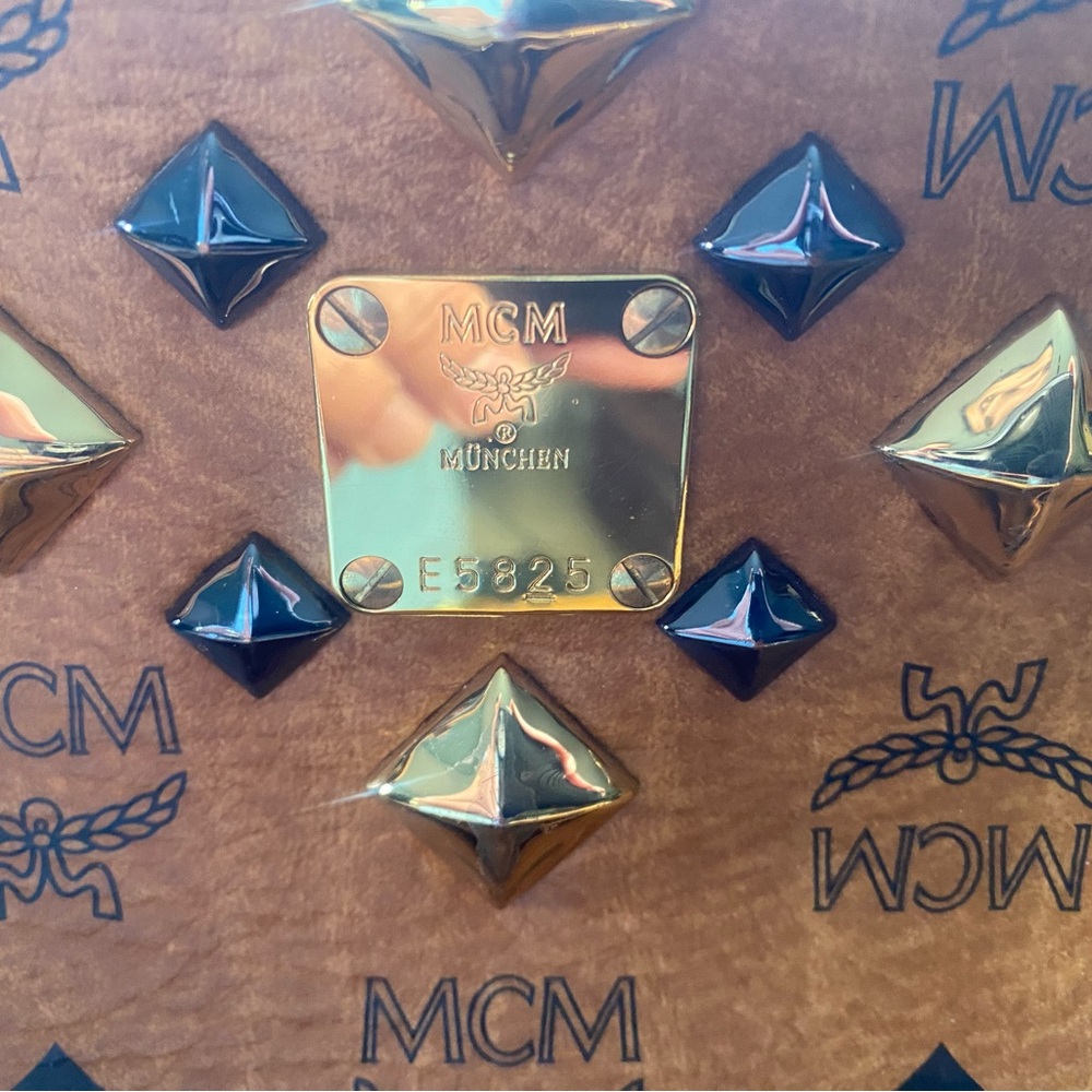 Mcm Brown Backpack With Iconic Monogram And Gold … - image 4